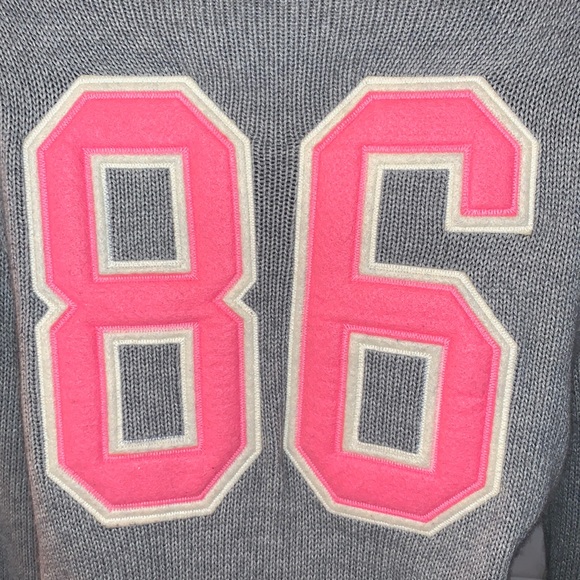 RARE M PINK LAMBSWOOL & RABBIT HAIR 86 VARSITY CARDIGAN ZIP UP SWEATER - Picture 11 of 17